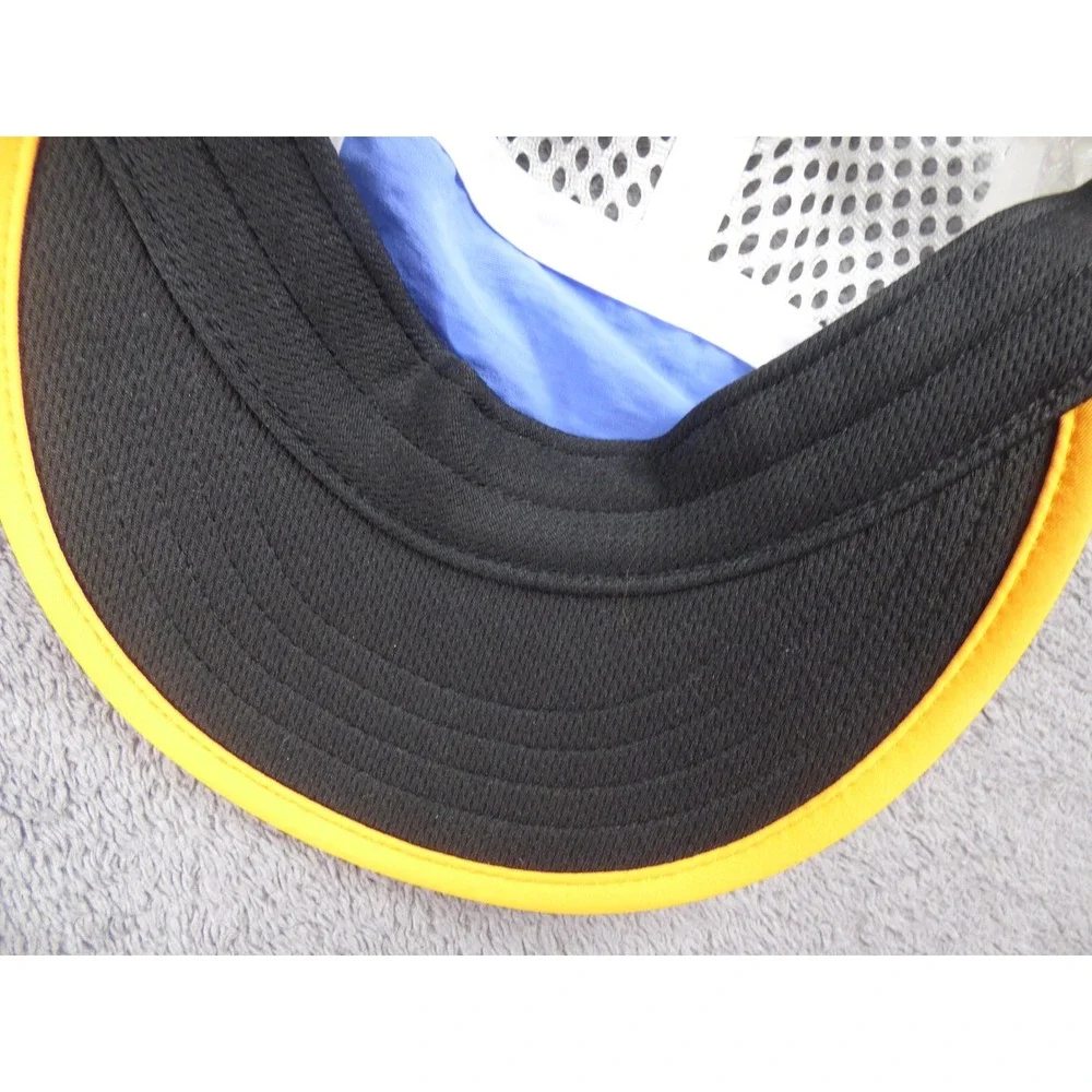 Patagonia Duckbill Cap Mesh Trail Running Hat White Blue Teal Orange Adjustable